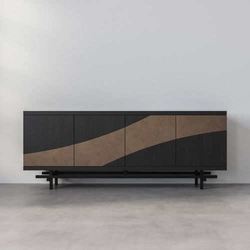 Современный буфет - GAIA - Aguirre Design - из дуба / из стали / из латуни