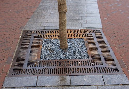 Квадратная решетка для деревьев - ZENNE - ANAE street furniture - из кортеновской стали