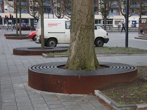 Рамка для дерева - DOURO - ANAE street furniture - из кортеновской стали / круговая