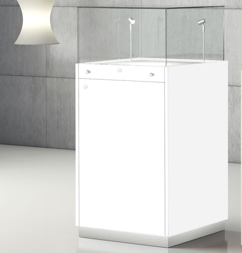 Современный стеклянный шкаф - Q/50L - Italvetrine - из стекла / из дерева / с подсветкой