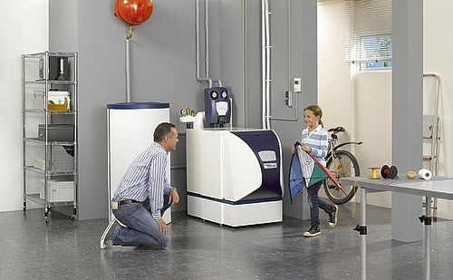 Паровой котел на жидком топливе - ECOSTAR HYBRID >> - MHG Heating - для домашнего использования / для интерьера / конденсационный