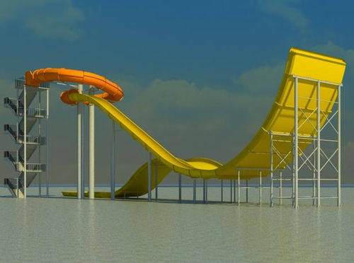 Поворотная горка - TURBOLANCE - Polin Waterparks - для аквапарков / с надувными кругами / трубчатая