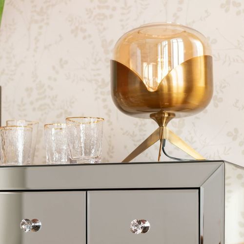 Настольная лампа - GOLDEN GOBLET BALL - KARE Design - из стали / из стекла / современная