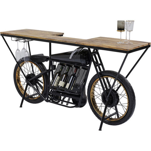 Стол-консоль уникальный дизайн - MOTORBIKE  - KARE Design - из цельной древесины / из лакированной стали / с основанием из лакированной стали