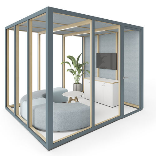 Пространство для концентрации внимания для совещаний - EVA Room 3×3 - Dynamobel - застекленное / для 2 человек / модульное