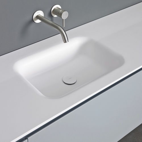 Встраиваемая раковина - FLOAT - Inbani - из Corian® / прямоугольная / современная