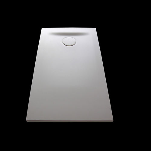 Прямоугольный душевой поддон - PL002/PL003  - Inbani - напольный / из Corian® / с дренажным каналом