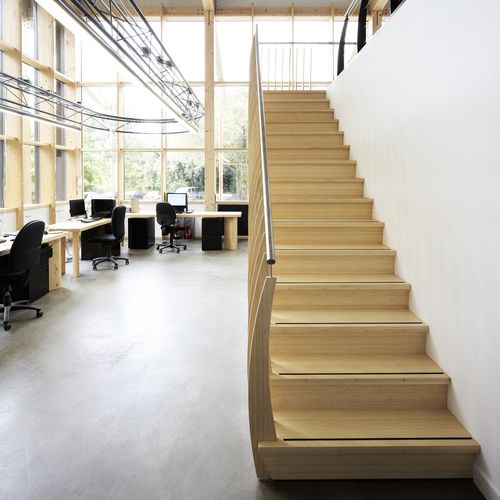 Высококачественная лестница - GREENPOWER FONTWELL WEST SUSSEX - EeStairs - прямая / с деревянными ступеньками / деревянная конструкция