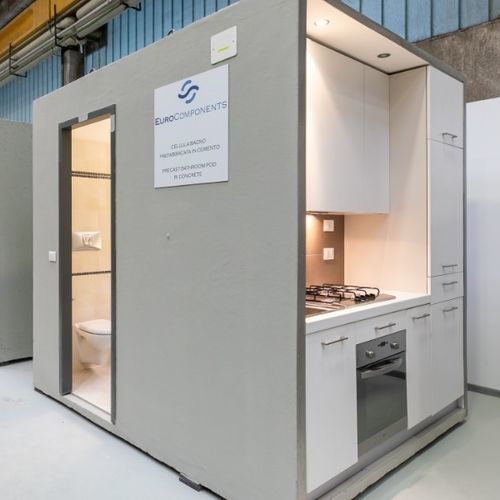 Компактная мини-кухня - COMBI - eurocomponents spa - из стали / из гальванизированной стали / из железобетона