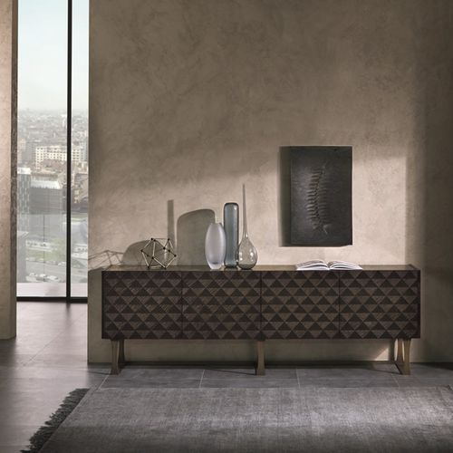 Буфет на высоких ножках - CR63B SQUARE  - CARPANELLI - современный / из дерева