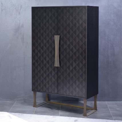 Высокий буфет - MB64B SQUARE  - CARPANELLI - современный / из дерева / стеклянный