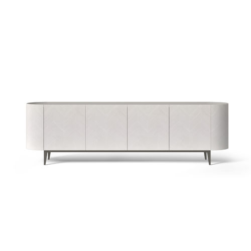Современный буфет - CR67 ALFEA LIGHT TAY - CARPANELLI - из фанерованной древесины / из стекла / из мрамора