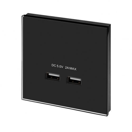 Розетка USB - 01006 - Retrotouch - настенная / из стекла / современная