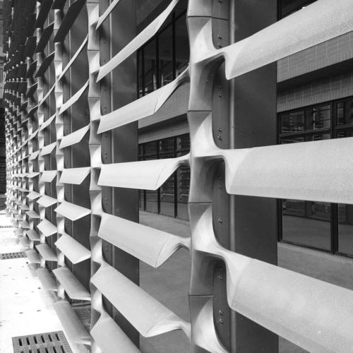 Солнцезащитное устройство стекловолокно - SHADING SYSTEM - Miniwiz S.E.D. Co. Ltd. - из поликарбоната / для фасада