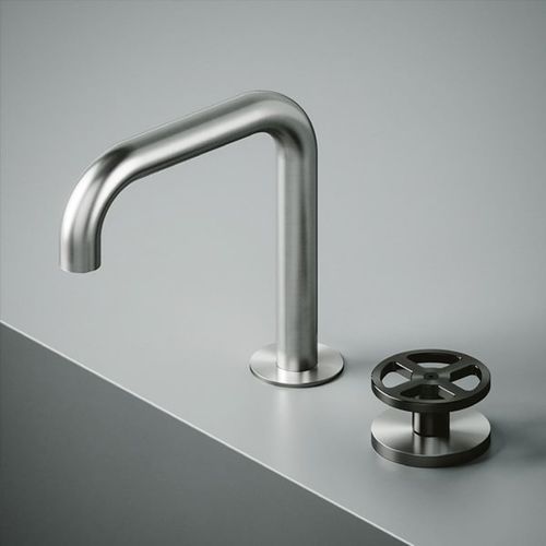 Однорычажный смеситель для раковины - QTH-2051 + QDS-0301 - Blu Bathworks - настольный / из нержавеющей стали / для ванной комнаты