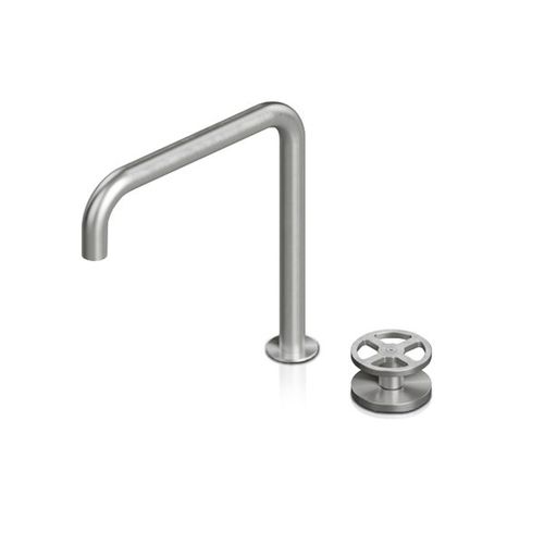 Однорычажный смеситель для раковины - QTH-2051 + QDS-0302 - Blu Bathworks - настольный / из нержавеющей стали / для ванной комнаты
