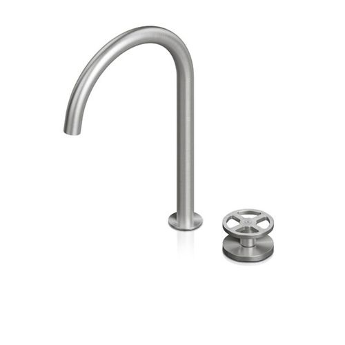 Однорычажный смеситель для раковины - QTH-2051 + QDS-0600 - Blu Bathworks - настольный / из нержавеющей стали / для ванной комнаты