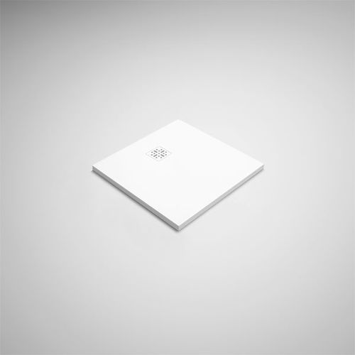 Квадратный душевой поддон - SB8080 - Blu Bathworks - встраиваемый / из кварцита / противоскользящий