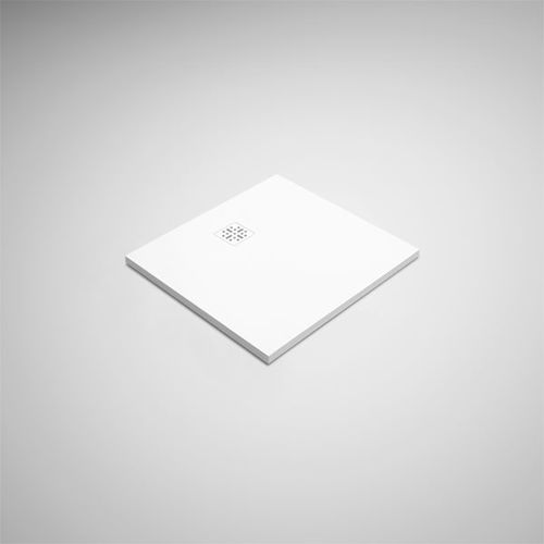 Квадратный душевой поддон - SB9090 - Blu Bathworks - встраиваемый / из кварцита / из нержавеющей стали