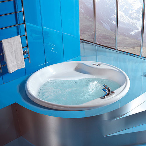Круглая ванна - VEGAS - Awal Bathsystem - из акрила / гидромассажная / белая