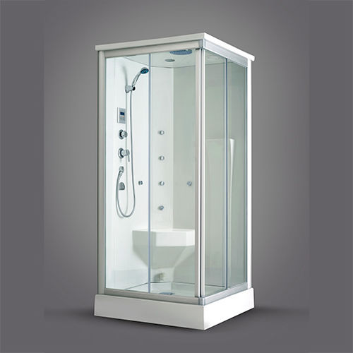 Паровая душевая кабина - TODI - Awal Bathsystem - из стекла / с распашной дверцей / прямоугольная