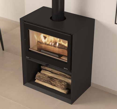 Печь-камин на дровах - DANTE - La Nordica-Extraflame - 10 кВ...20 кВ / на ножках / современная