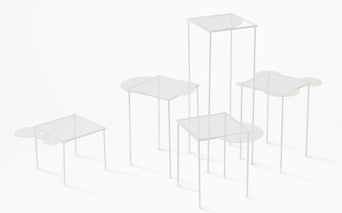 Современный стол - OVERFLOW - LASVIT - из стекла / прямоугольный / Studio Nendo