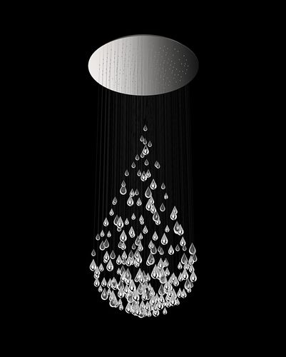 Современная люстра - DROPLETS - LASVIT - из дутого стекла / из нержавеющей стали / LED