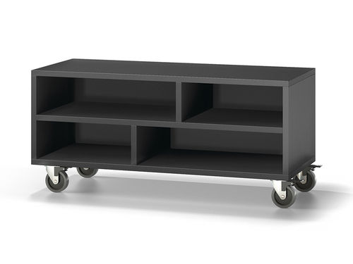 Современная тумба под телевизор - 90 - Baixmoduls - на роликах / из дерева / черная