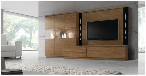 Современный настенный комплект для ТВ - ROMA 3951 - Baixmoduls - из дерева