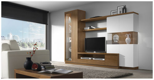 Современный настенный комплект для ТВ - ROMA 3953 - Baixmoduls - из дерева