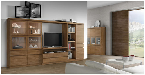Современный настенный комплект для ТВ - ROMA 3957 - Baixmoduls - из дерева