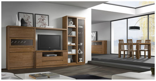 Современный настенный комплект для ТВ - ROMA 3960 - Baixmoduls - из дерева
