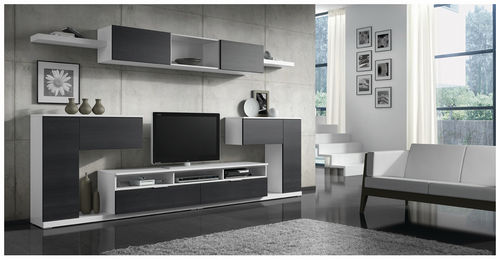 Современный настенный комплект для ТВ - ELI 8915 - Baixmoduls - из лакированной древесины