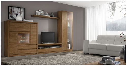 Современный настенный комплект для ТВ - ROMA 3966 - Baixmoduls - из дерева