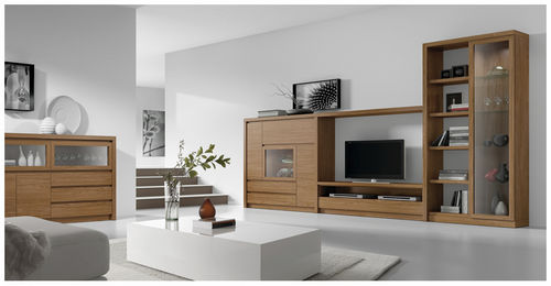 Современный настенный комплект для ТВ - ROMA 3968 - Baixmoduls - из дерева