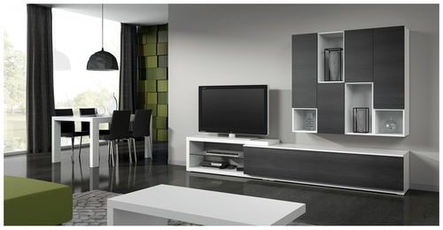 Современный настенный комплект для ТВ - ELI 8924 - Baixmoduls - из дерева / из лакированной древесины