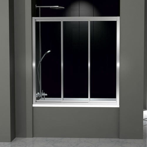 Раздвижная перегородка для ванны - 2051 - HISPABAÑO - из закаленного стекла / 3 створки / из стекла с трафаретной печатью