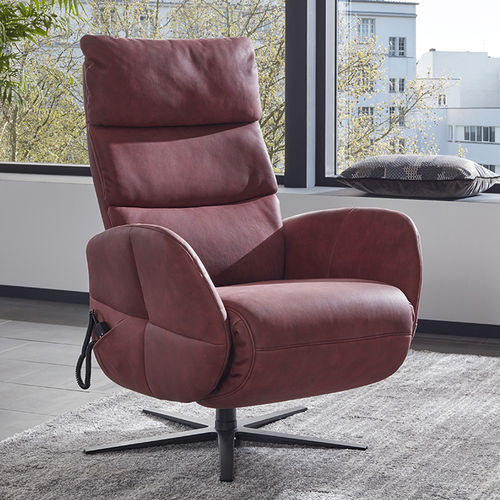 Современное кресло для отдыха - S-LOUNGER : 7803 - Himolla Polstermöbel - из кожи / из ткани / из металла