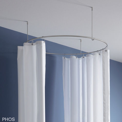 Карниз для душевой шторы из матовой нержавеющей стали - DR900 - PHOS Design GmbH - круговой