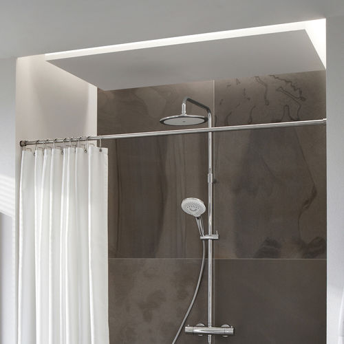 Карниз для душевой шторы из матовой нержавеющей стали - TKS20-2-S - PHOS Design GmbH - прямой