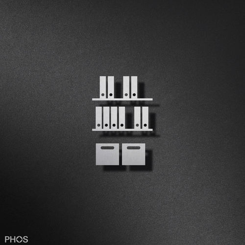 Настенная указательная табличка - P5201  - PHOS Design GmbH - из нержавеющей стали / для интерьера