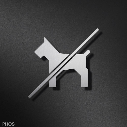 Настенная указательная табличка - P6701  - PHOS Design GmbH - из нержавеющей стали / для интерьера