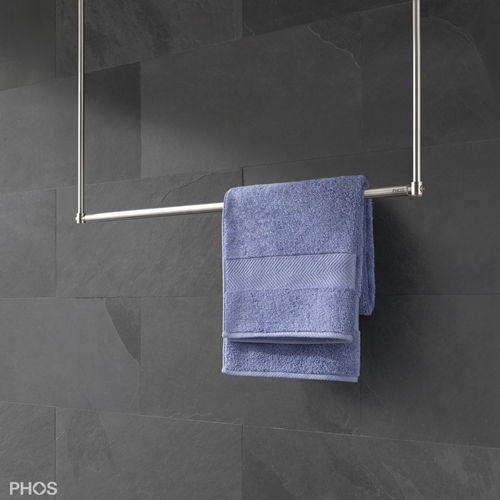 Вешалка для полотенец 1 держатель - T0-B - PHOS Design GmbH - потолочная / из матовой нержавеющей стали / сатинированная