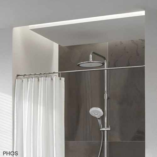 Карниз для душевой шторы из матовой нержавеющей стали - TKS12-1-W - PHOS Design GmbH - прямой
