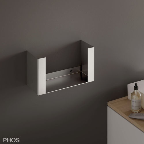 Настенный диспенсер полотенец для рук - PHA2 - PHOS Design GmbH - из матовой нержавеющей стали / со сложенными полотенцами / для профессионального использования