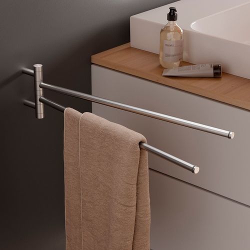 Вешалка для полотенец 2 держателя - GHH2 - PHOS Design GmbH - настенная / из нержавеющей стали / полированная
