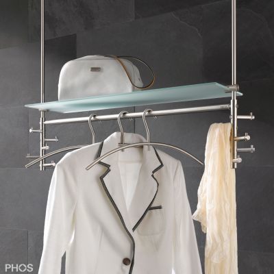 Настенная вешалка для верхней одежды - T5D - PHOS Design GmbH - потолочная / современная / из стекла