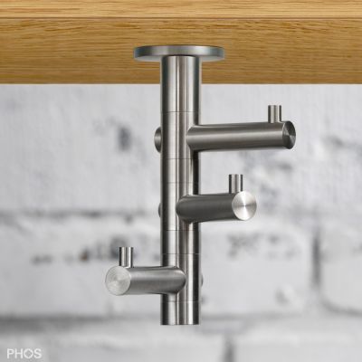 Современный крючок - GH2HD - PHOS Design GmbH - из нержавеющей стали / из матовой нержавеющей стали / четверной