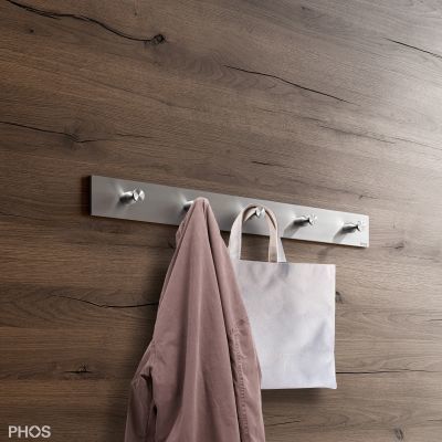 Современный крючок - HL5 - PHOS Design GmbH - из матовой нержавеющей стали / множественный / для профессионального использования